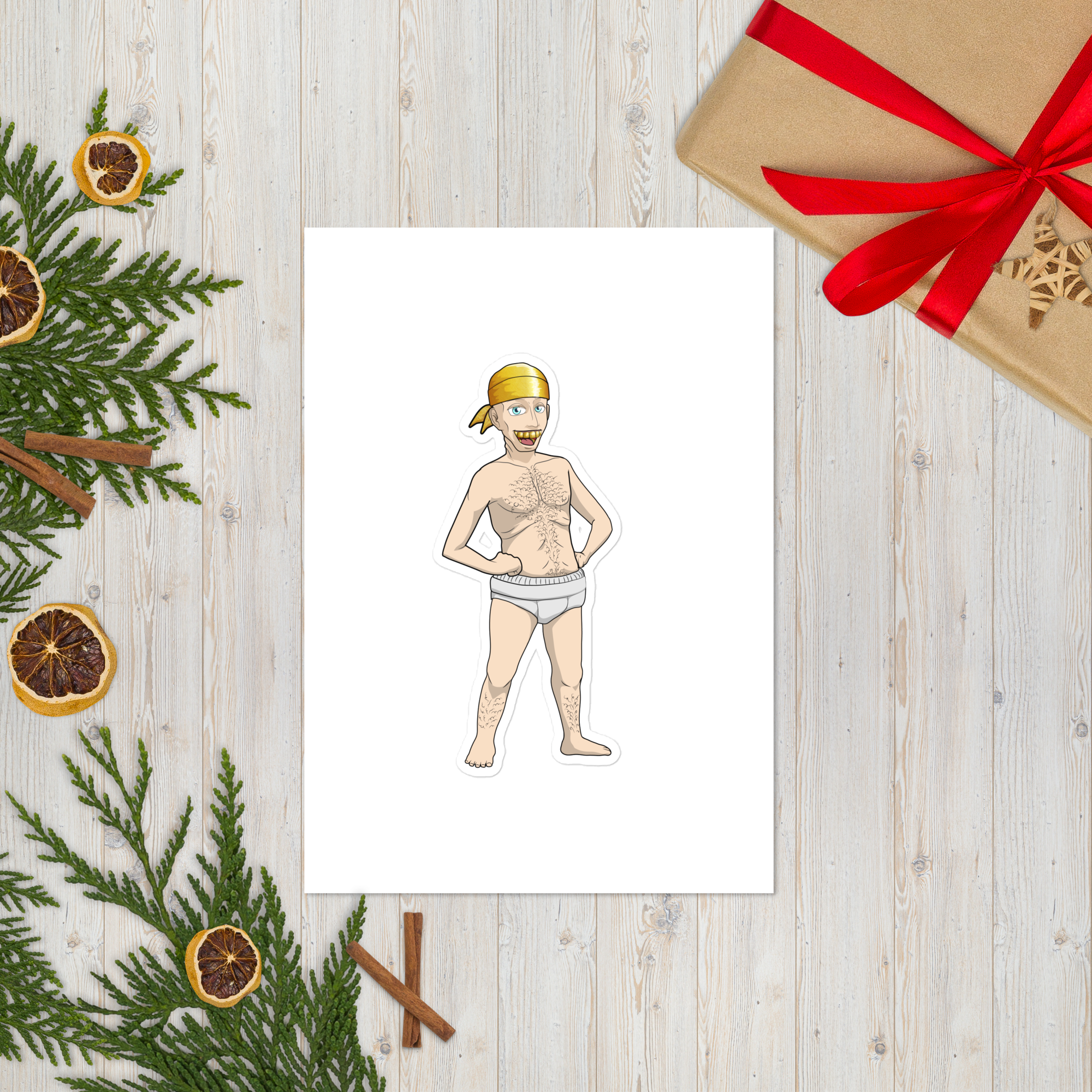 Maximum Payne durag diaper wearing character Sticker sheet