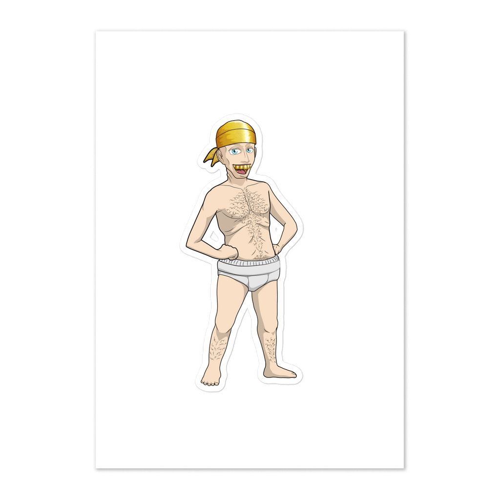 Maximum Payne durag diaper wearing character Sticker sheet
